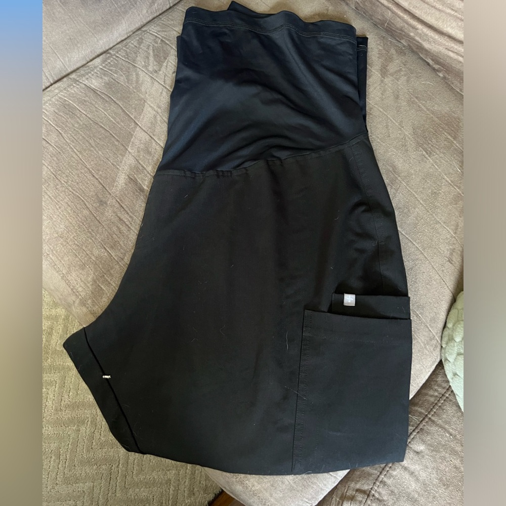 FIGS Maternity Black Yola Scrub Pants XXL